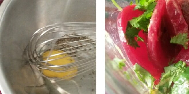 Ensalada de remolacha y cilantro