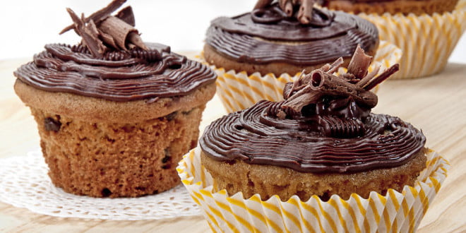 Ponquecitos de chocolate y malta