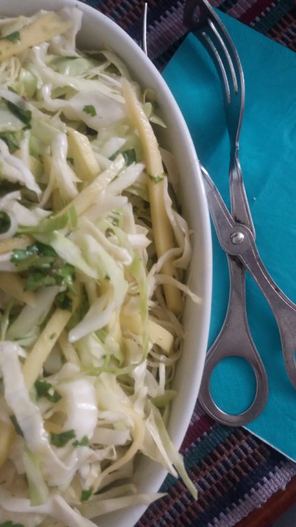 Ensalada de repollo y mango verde #recetasen4
