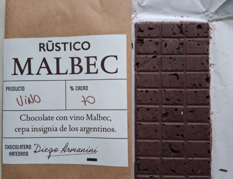 Reseña de Chocolate Rústico con Malbec