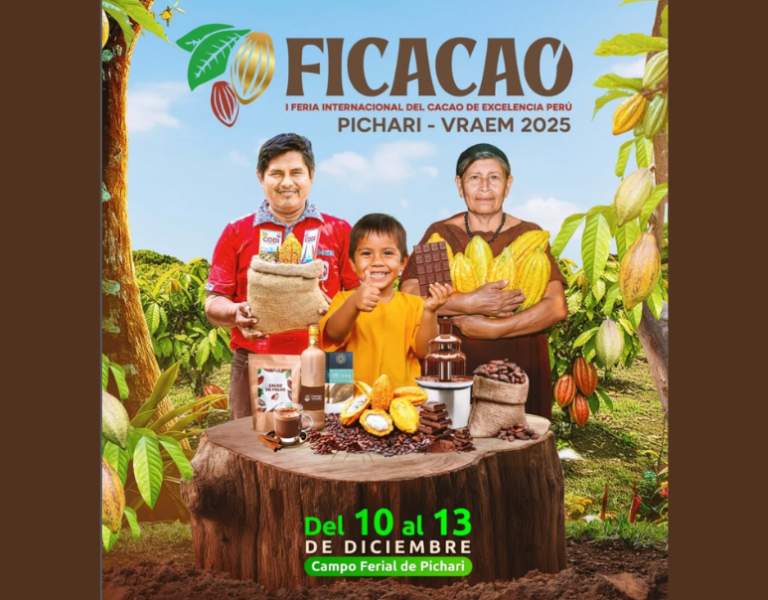I Feria Internacional de Cacao, FICACAO, tendrá como escenario la localidad de Pichari en el Vraem